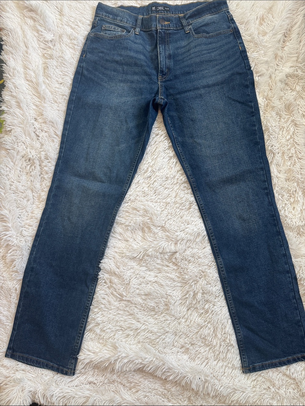 Men’s Member's Mark Straight Fit Premium Stretch Denim 5 pocket Jeans 34x32